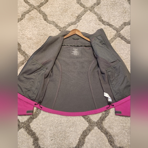 LL Bean Womens Fleece Lined Jacket Hot Pink Zipper Polyester & Spandex Sz S Reg - Picture 8 of 16